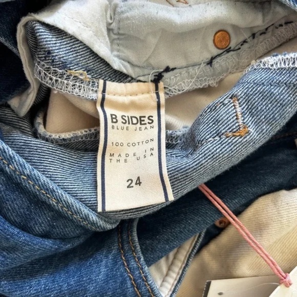 B SIDES Indigo and Ivory Straight Leg Jeans - Picture 7 of 14